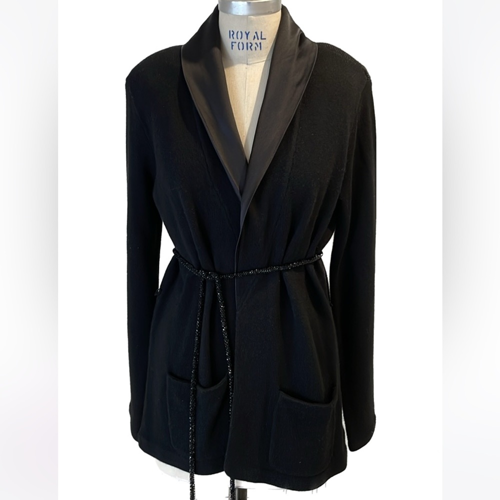 Ralph Lauren Black Label 100% Cashmere Shawl Collar Cardigan Sweater Jacket